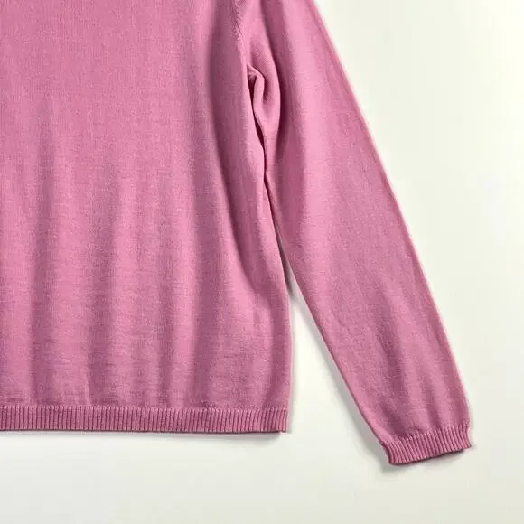 Pendleton Long Sleeve Merino Wool Pullover Sweater Pink Womens Large - Picture 5 of 9